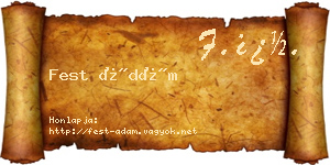 Fest Ádám névjegykártya